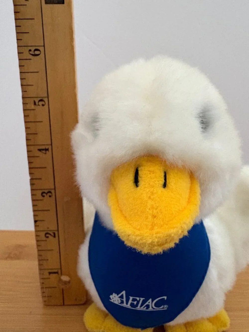 Aflac White Duck Plush Promo Advertising Blue Scarf Bandana Talks Works 6 Inch